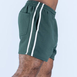 Shorts en molleton uni de qualité supérieure pour hommes, 320 GSM, 100% coton, logo personnalisé, shorts de sport et de fitness - Product Image 4