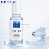 EKBER Blaues Kupferpeptid AHK-Cu Haaröl Roll-On für dünner werdendes Haar, nährende Behandlung mit Jojobaöl, nicht fettend, für Männer & Frauen