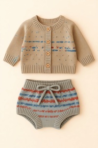 Conjunto de Ropa para Bebé Recién Nacido, Tejido Suave, Ropa Cálida de Invierno, Atuendo Cómodo para Bebé, Talla Personalizada, Suministro para Exportación - Product Image 4