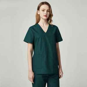 Full-size Unisex Hospital Scrub Suit <b>Set</b> Breathable Cotton Polyester Nurse Uniform Short-sleeved <b>Doctor</b> Overalls Uniform - Product Image 5