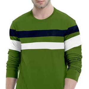 เสื้อถักคอโอ แขนสั้นผู้ชาย ทรงปกติ สวมใส่สบาย ตกแต่งลายแบบกำหนดเองด้านหน้า ขอบตัดสีตัดกัน ผ้าฝ้าย 100% - Product Image 5