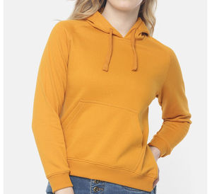 Sweat à capuche de sport pour femme, coupe ajustée, manches longues, couleur moutarde, pour l'entraînement, la course et le jogging, vente en gros - Product Image 5