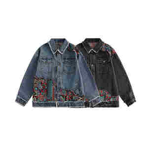 Chaqueta Vaquera Personalizada con Logotipo para Hombre, Chaqueta Casual de Algodón de Diseñador, Chaqueta Vaquera OEM de la Mejor Calidad para Hombre - Product Image 2