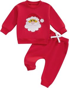 Conjuntos de Ropa Navideña para Bebé, 2 Piezas, Cuello en V, Manga Larga, Secado Rápido, Tela Transpirable y Suave, Unisex, Uso Diario de Invierno, Venta al Por Mayor OEM - Product Image 4