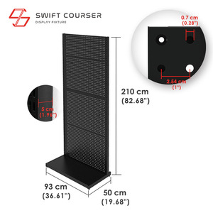 Fish Retail Store Taiwan Custom Heavy Duty Metal Wall Mounted Pegboard Display Rack for Fishing Accessories - Product Image 2