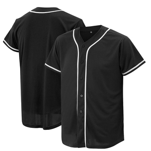 <b>Custom</b> Black Baseball Jersey With White Trim Personalized Name And Number Softball Uniform - Product Image 2