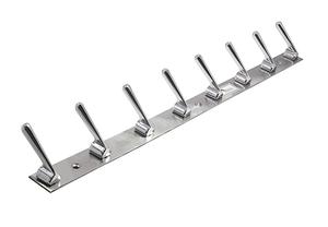 Stainless Steel 8 Pin Cloth <b>Hook</b> SS202 Wall Mounted Heavy Duty Rustproof Door <b>Hook</b> Towel Coat Hanger Organizer - Product Image 4