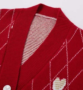 เสื้อสเวตเตอร์คอวีติดกระดุม แขนระบายอากาศได้ดี ทรงหลวม ถักนิตติ้ง สำหรับผู้หญิง ใส่ได้ในฤดูหนาว อุ่นสบาย สีพื้น เรียบง่าย สไตล์มินิมอล - Product Image 3