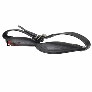 Masque pour les yeux en cuir de vache véritable avec rembourrage doux et sangle réglable - Product Image 1