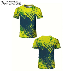 เสื้อยืดพิมพ์ลายสาดหมึกหลายสี ดีไซน์สั่งทำพิเศษ ปี 2026 ผ้าซับเหงื่อประสิทธิภาพสูง สำหรับออกกำลังกาย เสื้อยืดแบบซับลิเมชั่น - Product Image 3
