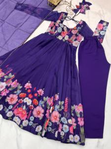 Ensemble élégant et raffiné pour femmes, robe de soirée, pantalon et dupatta, nouvelle arrivée pour les mariages, prix de gros, dernières créations Kurti - Product Image 6