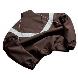 Veste coupe-vent en nylon marron personnalisée en gros, veste légère avec panneau réfléchissant OEM, vêtements d'extérieur, veste sportive coupe-vent pour homme - Product Image 5