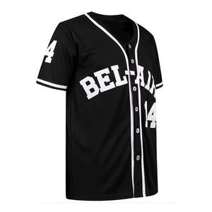 Camiseta de Béisbol con Logotipo Personalizado, Botones Cortos, Alta Calidad, 100% Poliéster, Colores Personalizables, Tallas Grandes, Transpirable, Secado Rápido - Product Image 6