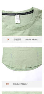 เสื้อยืดสำหรับผู้ชายทรงหลวมแขนยาวผ้าคอตตอนสำหรับ100% เข้ายิมยิมยิมแขนยาวแห้งเร็ววิ่งเล่นกีฬา - Product Image 4