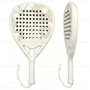 Raqueta de Pádel con Marco de Carbono Ultraligero y Logotipo Personalizado, Superficie Blanca Brillante para Tenis de Playa, Venta al Por Mayor - Product Image 4