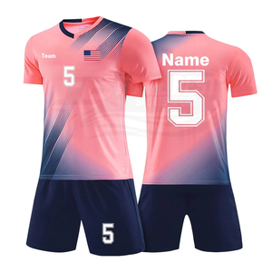 Ensemble de maillots de football personnalisés rose marine sans manches, col en V, polyester respirant, unisexe adulte, toutes saisons, nom de l'équipe, logo personnalisé - Product Image 1