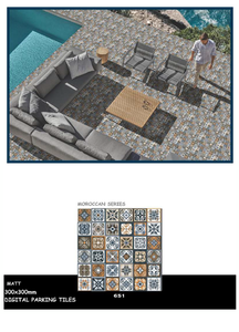 Azulejos de Pared de Cerámica de 300x300 mm de Precio Económico y Mejor Calidad para Uso en el Hogar y la Oficina, Azulejos de Porcelana Brillantes de la India - Product Image 6
