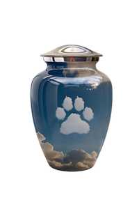 Pet Cremation <b>Urn</b> for Ashes Handcrafted Metal Memorial <b>Urn</b> with Paw Print Design <b>Urn</b> with Paw Prints for Dog or <b>Cat</b> Ashes - Product Image 5
