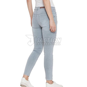 Nouveau style de pantalon en jean pour femme, usage extérieur, meilleure qualité, couleur unie, prix abordable - Product Image 4