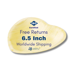 Assiettes en forme de cœur en feuille d'arec, très tendance, pour des repas et des événements écologiques - Product Image 1