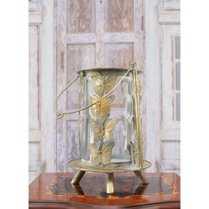 Lanterne en métal au design créatif, lanterne à bougie en métal plaqué or abordable, variété exclusive de lanternes en métal pour la décoration de la maison - Product Image 6