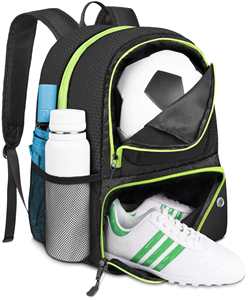 Sac à dos de football avec compartiment pour ballon, idéal pour le basketball, le football et le volley-ball, sac de sport - Product Image 1
