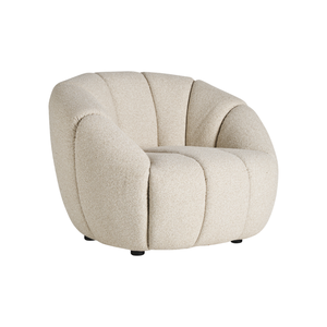 Modern Fabric Barrel Lounge Chair With Plush Cushion Solid Back Contemporary Design For Living Room Furniture - Product Image 5