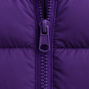 Chaqueta Acolchada de Piel de Oveja Morada, Abrigo de Invierno Cálido con Cuello Alto y Logotipo Frontal, Ropa Exterior para Hombre y Mujer - Product Image 4