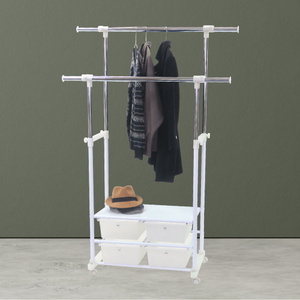 Prix de gros Organisateur de vêtements multifonctionnel sur pied Séchoir à linge multifonctionnel avec tiroirs - Product Image 5