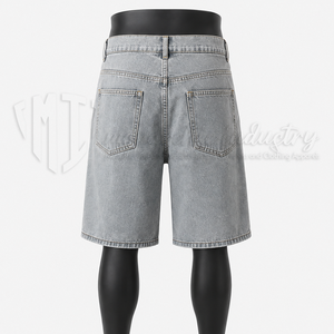 Pantalones Cortos de Mezclilla Holgados para Hombre, Estilo Vintage, Lavados, Largos hasta la Rodilla, Estilo Urbano - Product Image 2