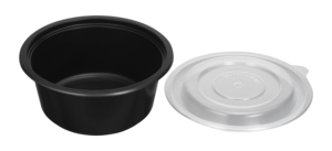 Couvercle de bol rond noir en PP jetable et biodégradable, compatible micro-ondes, pour conteneur alimentaire à emporter, usage restaurant et hôtel, style moderne - Product Image 4
