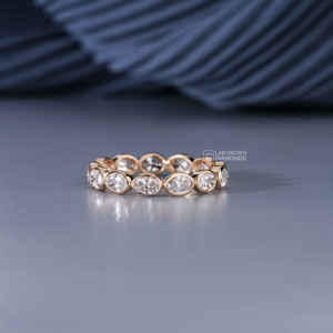 แหวนมอยซาไนต์ทรงรีทองคำ 14K สำหรับผู้หญิง หรูหรา น้ำหนักรวม 1.71 กะรัต น้ำหนัก 1.82 กรัม งานแต่งงาน งานหมั้น เครื่องประดับชั้นดี - Product Image 1