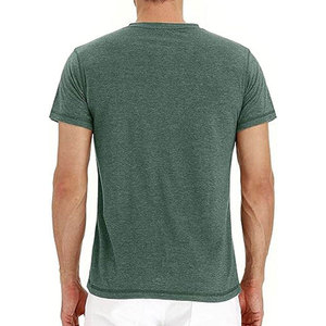Camiseta Henley Básica de Manga Corta para Hombre, Corte Holgado, 2026, Informal, de Alta Calidad, Estampada, Tejido Premium, 100% Algodón, Ligera - Product Image 2