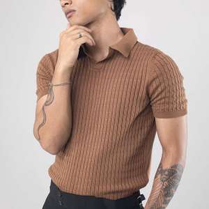 เสื้อเชิ้ตแฟชั่นวินเทจ Y2K สไตล์ใหม่ พรีเมียม ODM OEM  แบบถักลายเคเบิ้ล  โลโก้สั่งทำได้  ผ้าฝ้ายแท้ 100% ระบายอากาศได้ดี  ทรงสั้น - Product Image 6