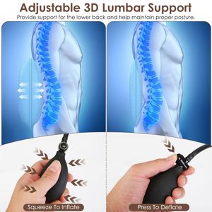 9 Modes Full Body Shiatsu Massage Chair <b>Pad</b> with Inflatable Lumbar Support and Heat Therapy <b>for</b> Back <b>Hip</b> Leg Massagers - Product Image 4