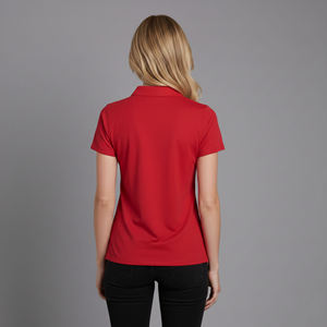 Camiseta polo para mujer OEM/ODM 100% algodón, 220 gramos, color liso, cómoda, corte regular, logotipo bordado personalizado, ropa urbana. - Product Image 4