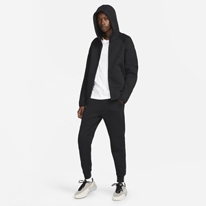 Ensemble de survêtement thermique en polaire pour homme, nouveau design, avec fermeture éclair et capuche, grande taille, deux pièces, pour l'entraînement sportif hivernal - Product Image 1