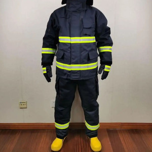 Combinaisons de sécurité industrielles FR Flame, haute qualité, résistantes, imperméables, uniformes de pompier, combinaisons de sécurité réfléchissantes noires - Product Image 3