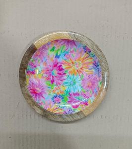 Decoración y Accesorios para Mesa de Hogar y Jardín, Madera de Mango Natural, Impresiones Personalizadas, Posavasos Esmaltados Hechos a Mano para Oficina y Fiestas - Product Image 3