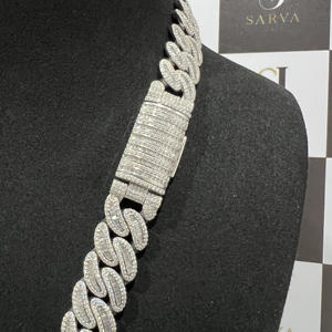 Collar de Cadena Cubana de Miami, Estilo Hip Hop, con Diamantes VVS, Regalo para Hombre, Certificado IGI, Personalizado, Plata de Ley 925, con Incrustaciones de Diamantes - Product Image 3
