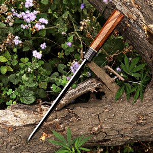 Couteau de Chef Artisanal en Acier Carbone de Qualité Supérieure, Modèle Celestial Dust : Couteau de Chef Fait Main de 12 Pouces en Acier Inoxydable avec Manche en Bois d'Olivier - Product Image 5
