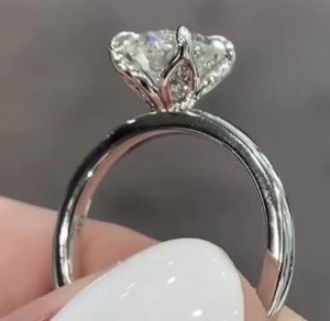 REYES Wholesale Price 925 Sterling <b>Silver</b> GRA Certified Moissanite <b>Solitaire</b> <b>Ring</b> For Women Perfect Engagement Gift Jewelry - Product Image 3