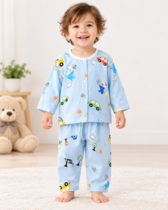 Conjunto de Pijama de Verano para Bebés Niños, 2 Piezas, Transpirable, con Estampado de Dibujos Animados, Camiseta de Manga Corta y Pantalones Cortos para Dormir - Product Image 5
