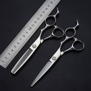 Ensemble de ciseaux à cheveux pour barbier ANAAIF, en acier inoxydable japonais personnalisé, à pointe arrondie, avec manche en céramique, pour droitiers - Product Image 3