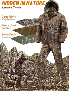 Combinaison de chasse unisexe pour adultes en toile imprimée, respirante, coupe-vent, imperméable, multi-poches, haute qualité, prix abordable - Product Image 5
