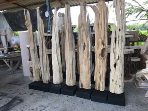 Lampe de table en bois massif - Product Image 2