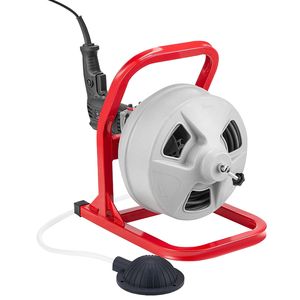 Macchina per la pulizia di scarichi con alimentazione manuale da 50 FT x 5/16 pollici, 228 RPM, per trapano elettrico, spirale per fognature, efficace pulitore di scarichi - Product Image 1