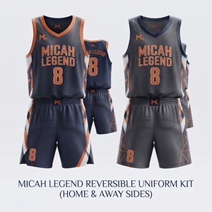 Maillot de basket-ball personnalisé Micah Legend, col en V, sans manches, 100% polyester, 180g, séchage rapide, uniforme athlétique unisexe pour adultes - Product Image 4