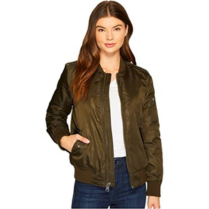 Nouvelle Veste Bomber Femme Tendance en Coton de Haute Qualité, Style Matelassé avec Perles, Respirante, Rivets, Fermeture Éclair, Style Urbain - Product Image 1