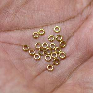 14k Solid Yellow Gold Open Jump <b>Rings</b> 3mm 20 Gauge (10 Pieces) Jewelry Findings & Components - Product Image 1